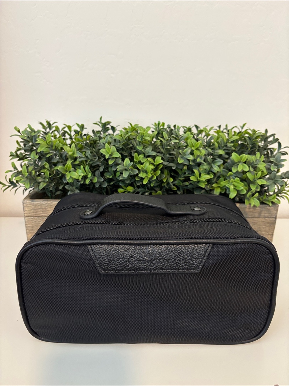 Ossington Black Men's Travel Dopp Kit Toiletry Bag